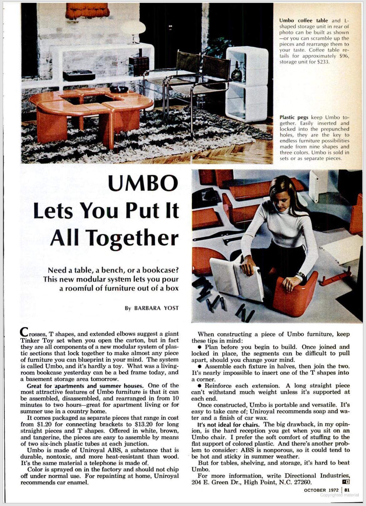 'UMBO' Modular Shelving System by Kay Leroy Ruggles for Directional, 1972 8