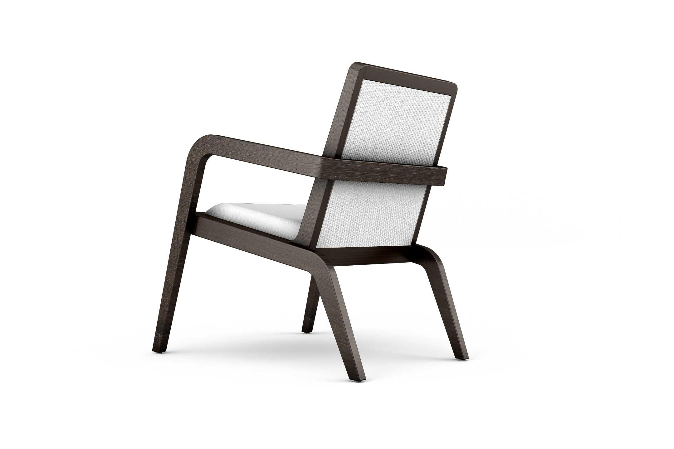 European Umbra Armchair, Modern and Minimalistic Black Armchair with Upholstered Seat For Sale