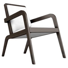 Umbra Armchair, Modern and Minimalistic Black Armchair with Upholstered Seat