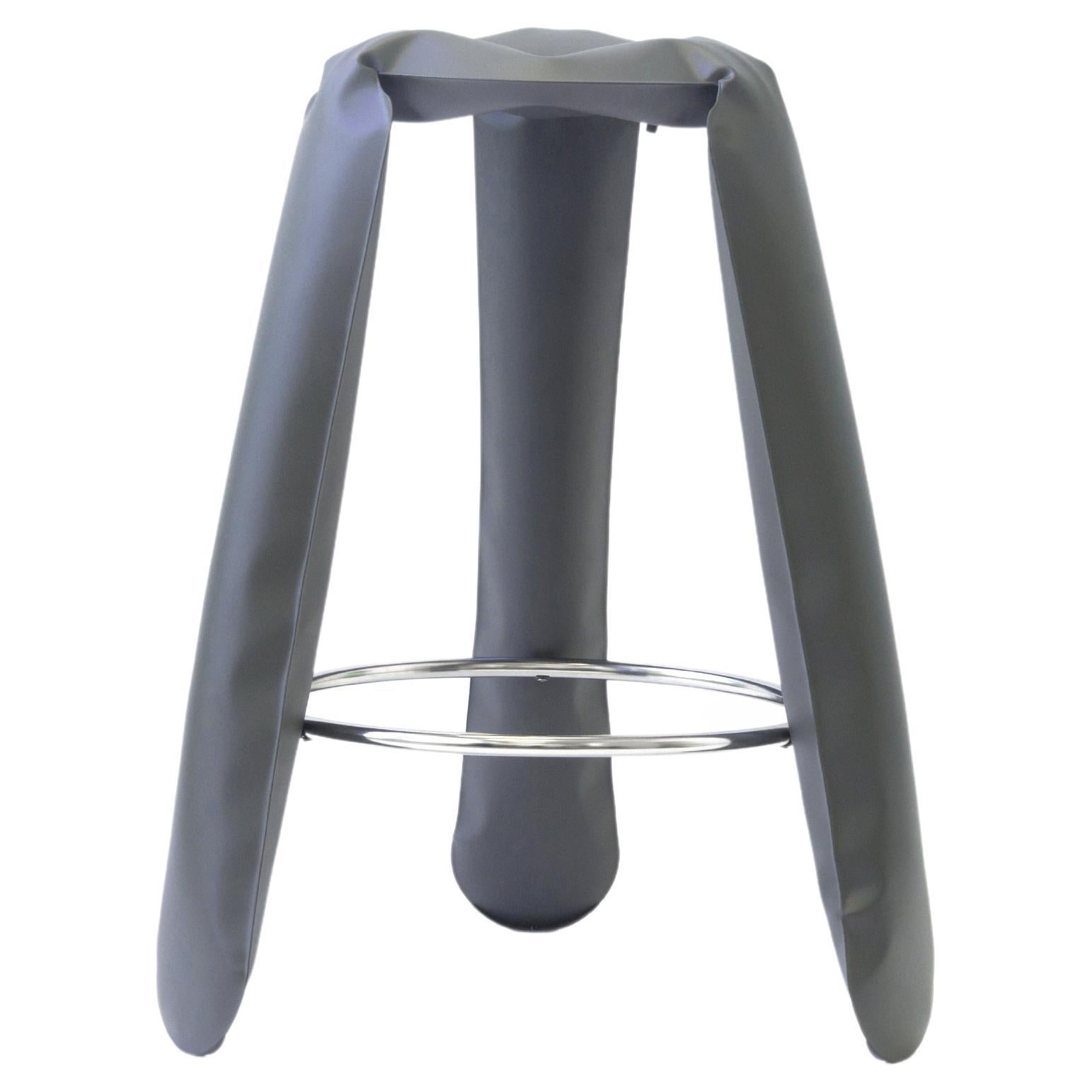 Tabouret de bar en acier gris Umbra de Zieta en vente