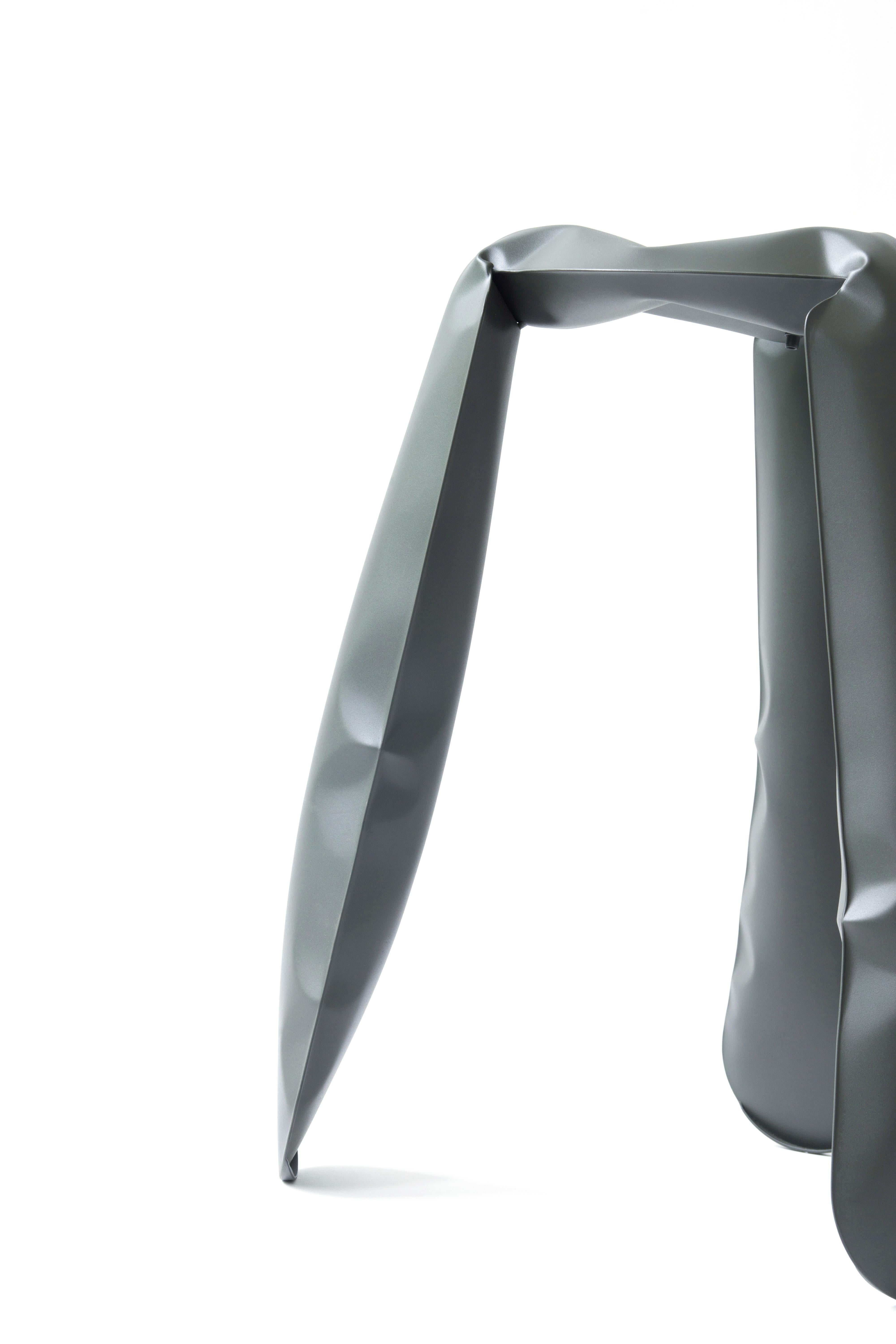 Umbra Gray Steel Kitchen Plopp Stool by Zieta For Sale 1