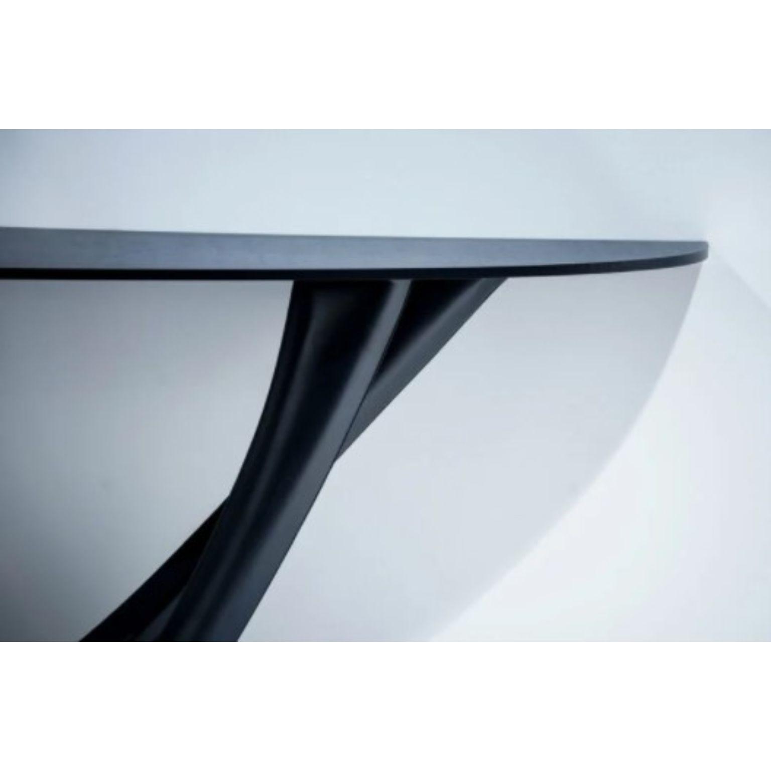Powder-Coated Umbra Grey G-Console Duo Steel Base and Top by Zieta For Sale