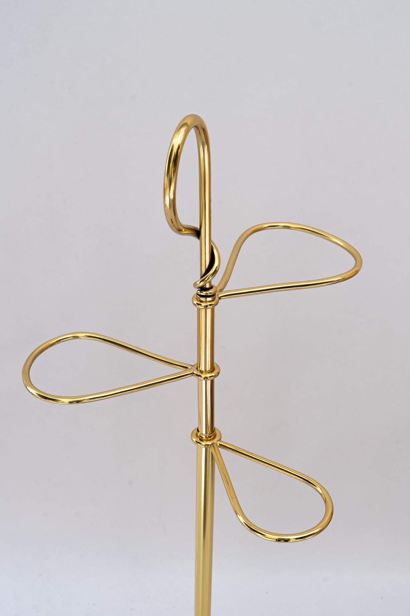 Mid-Century Modern Umbrella brass stand vienna around 1950s For Sale