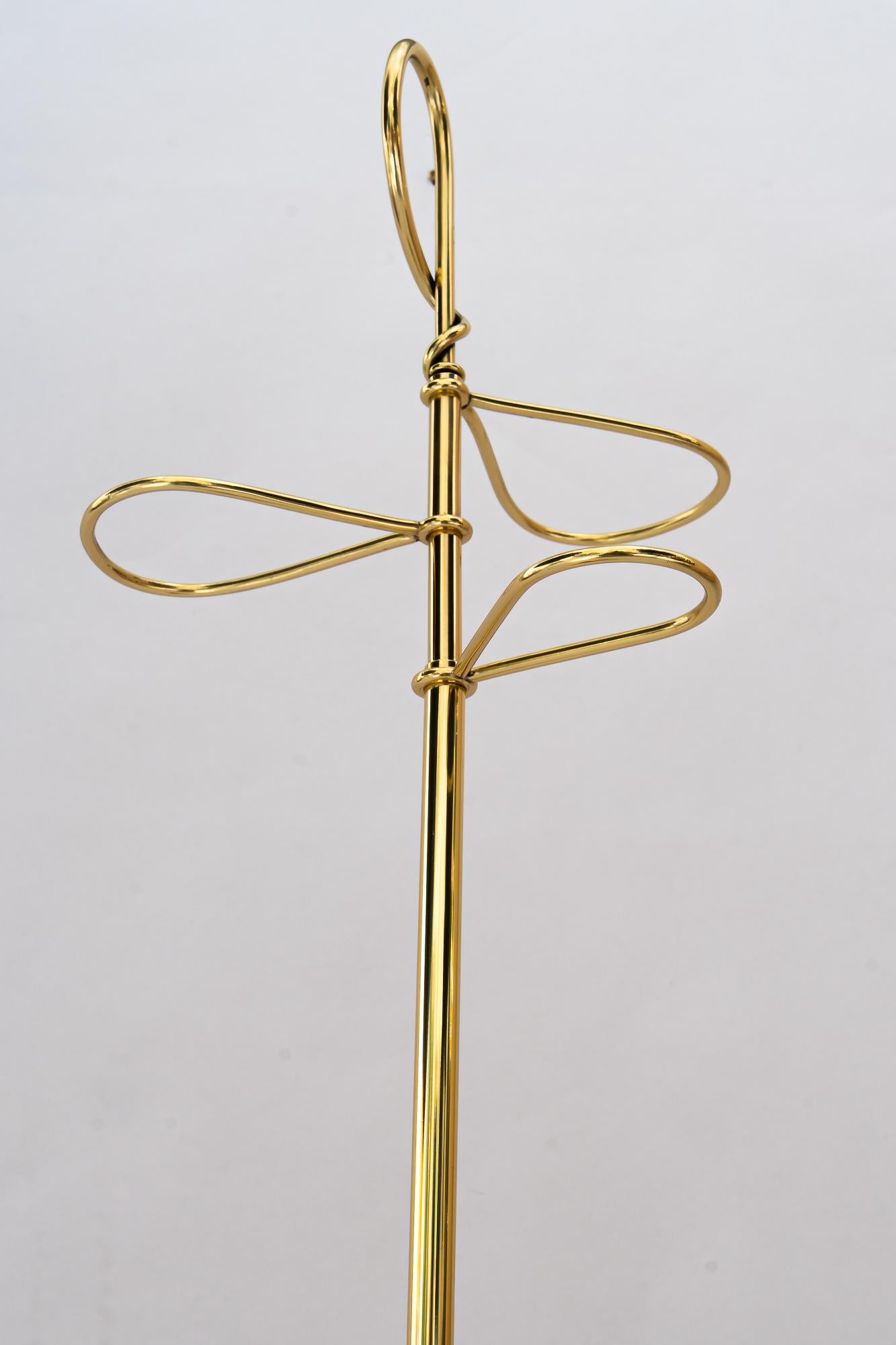 Lacquered Umbrella brass stand vienna around 1950s For Sale