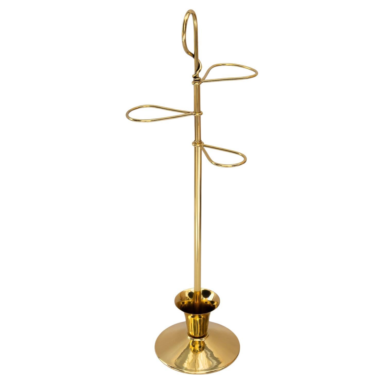 Umbrella brass stand vienna around 1950s For Sale