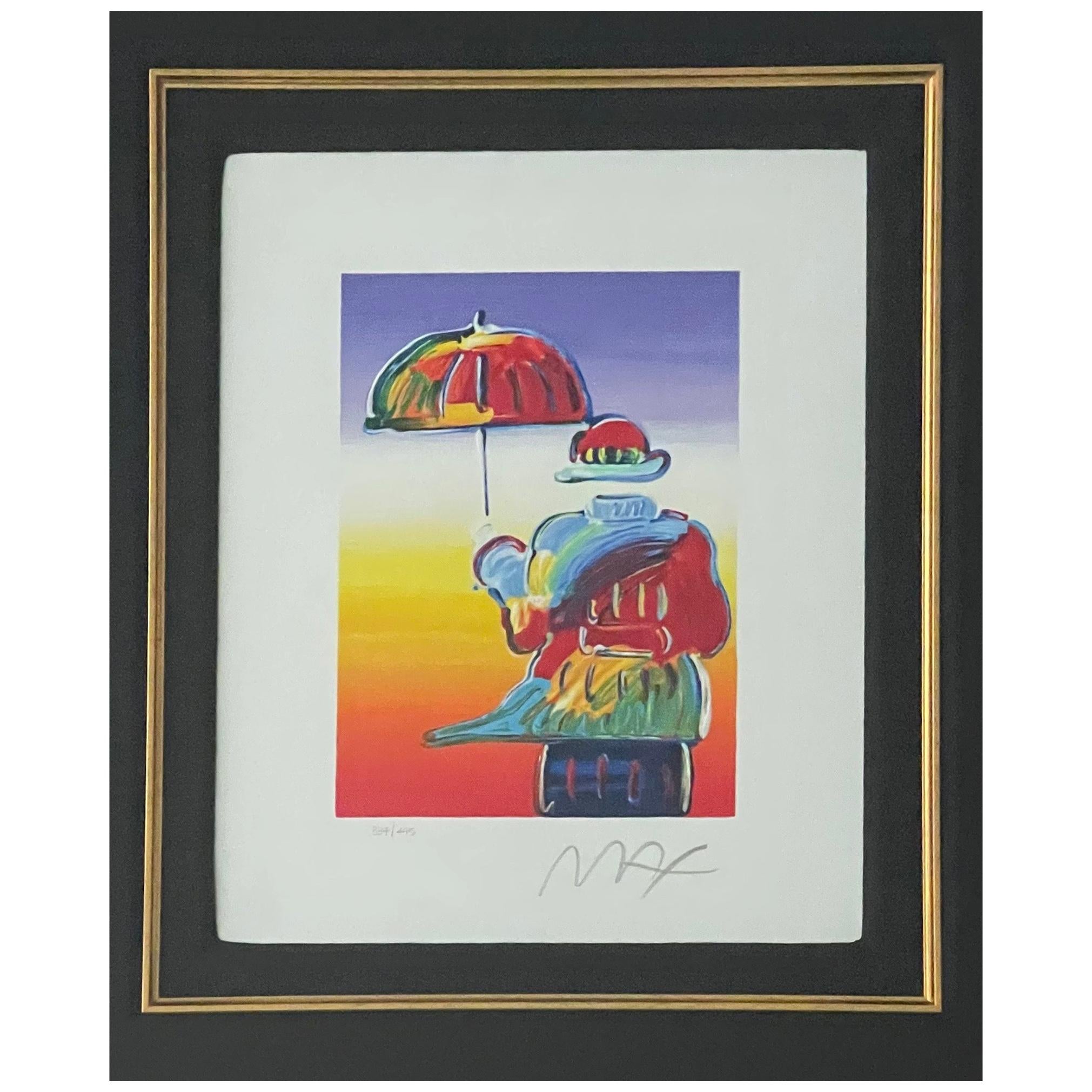 "Umbrella Man" Serigraph by Peter Max