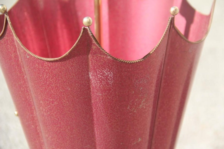 Umbrella Metal Sculptural Italian Midcentury Design Brass Parts Round