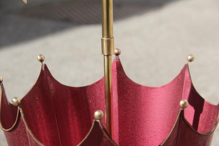 Umbrella Metal Sculptural Italian Midcentury Design Brass Parts Round