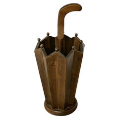 Umbrella Shaped Wooden Umbrella Stand  An unusual and attractive piece