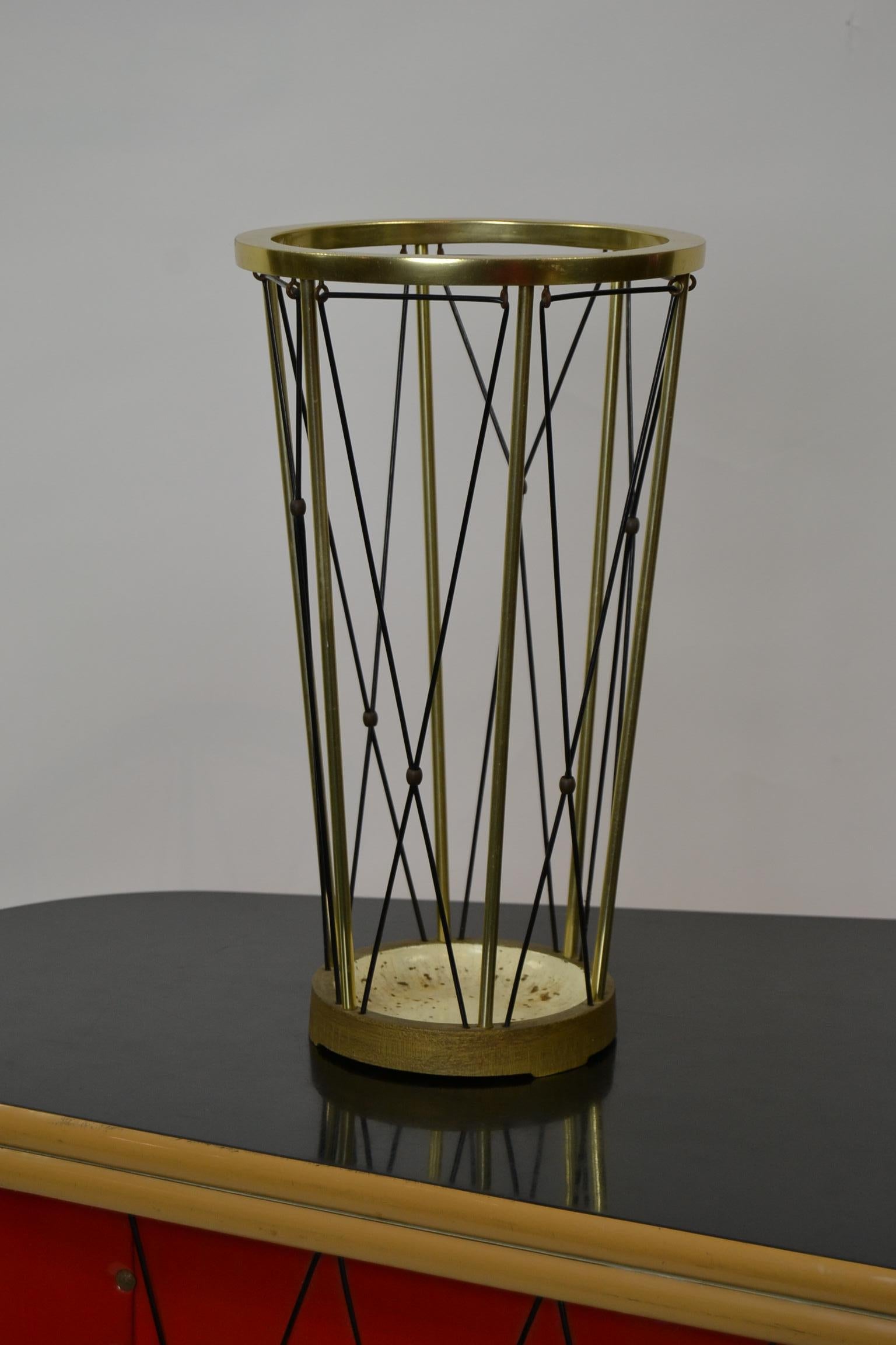 Black Webbed Umbrella Stand , 1950s 3