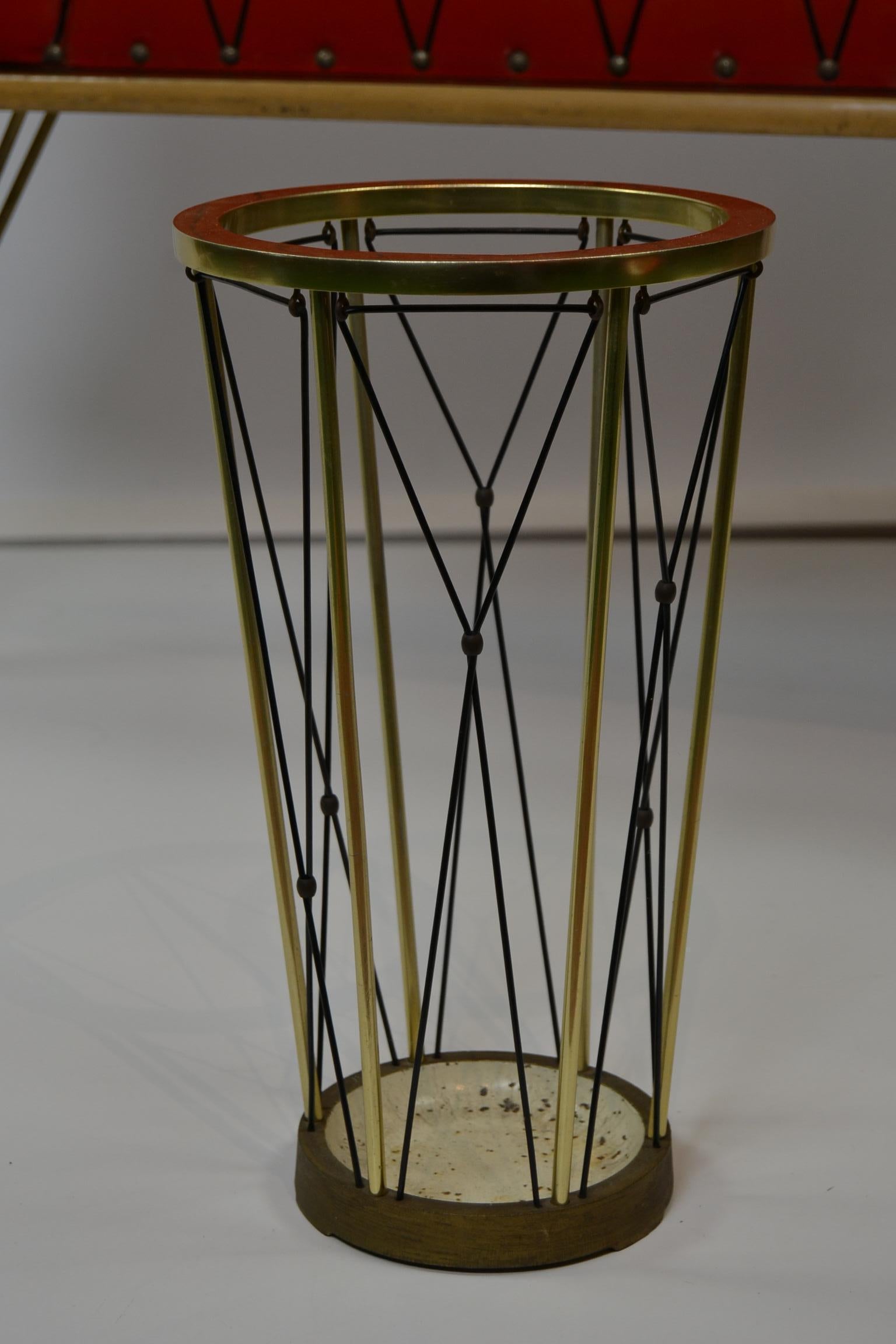 Belgian Black Webbed Umbrella Stand , 1950s