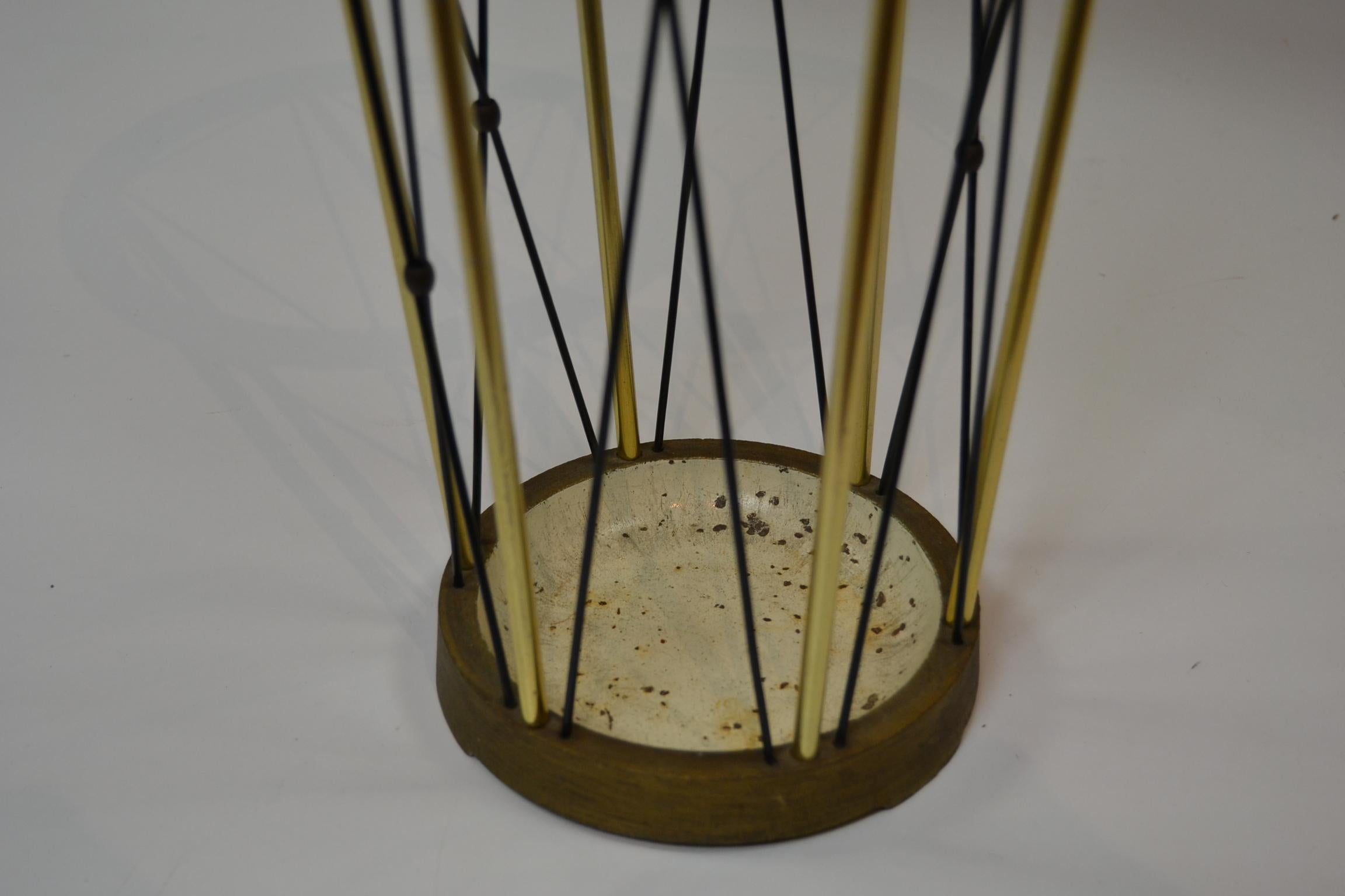 20th Century Black Webbed Umbrella Stand , 1950s