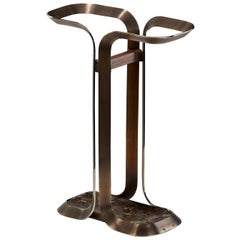 Umbrella Stand by Honorific in Solid Brass and Emperador Dark Marble