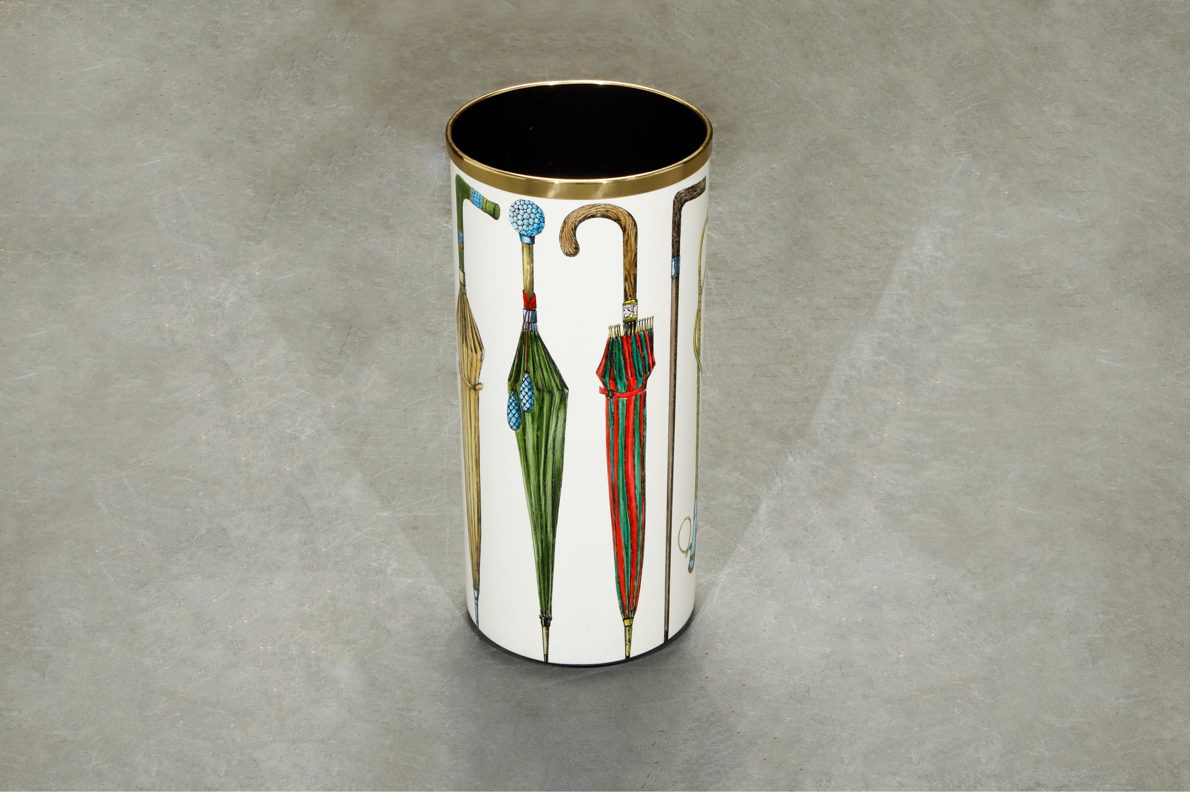 Umbrella Stand by Piero Fornasetti, Italy, Signed  6