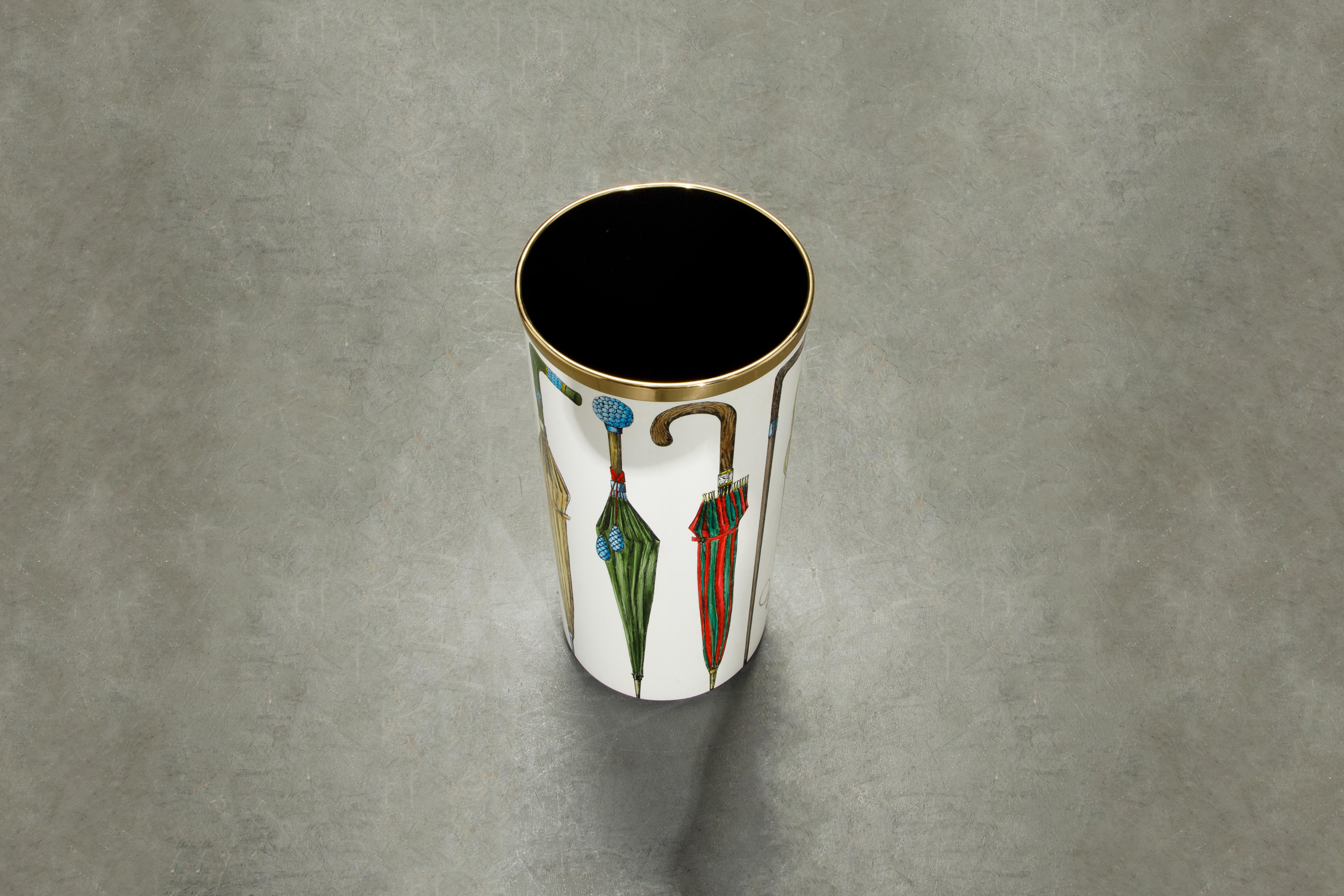 Umbrella Stand by Piero Fornasetti, Italy, Signed  7
