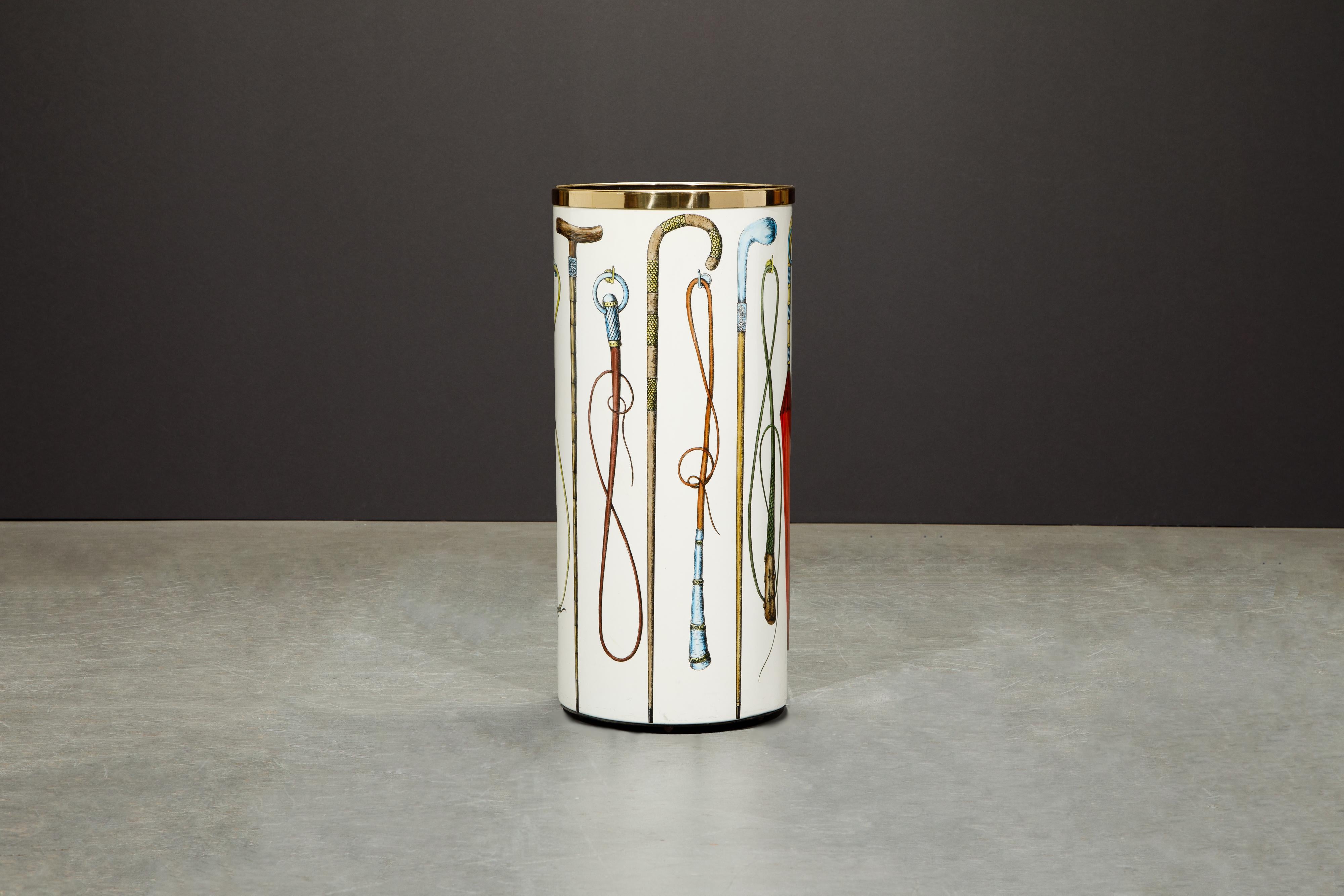 Umbrella Stand by Piero Fornasetti, Italy, Signed  In Excellent Condition In Los Angeles, CA