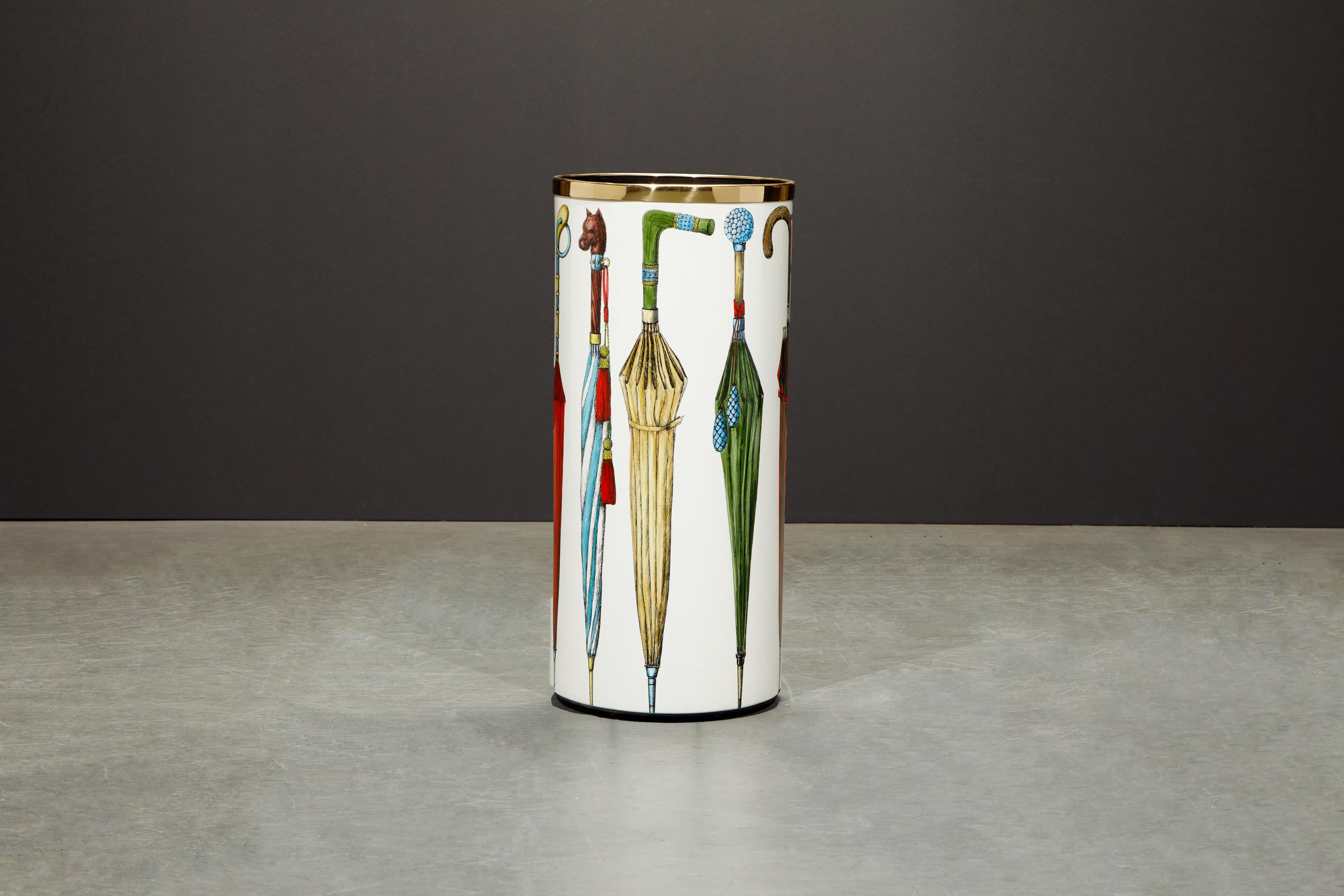 Umbrella Stand by Piero Fornasetti, Italy, Signed  1