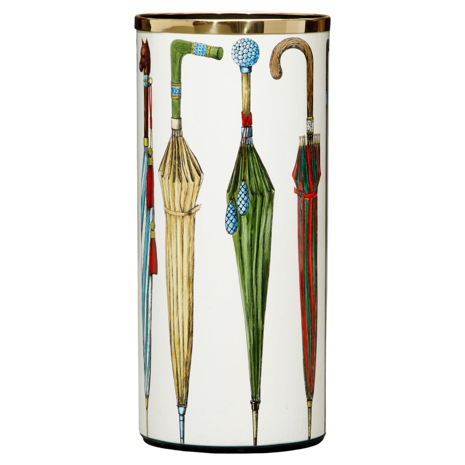 Umbrella Stand by Piero Fornasetti, Italy, Signed 