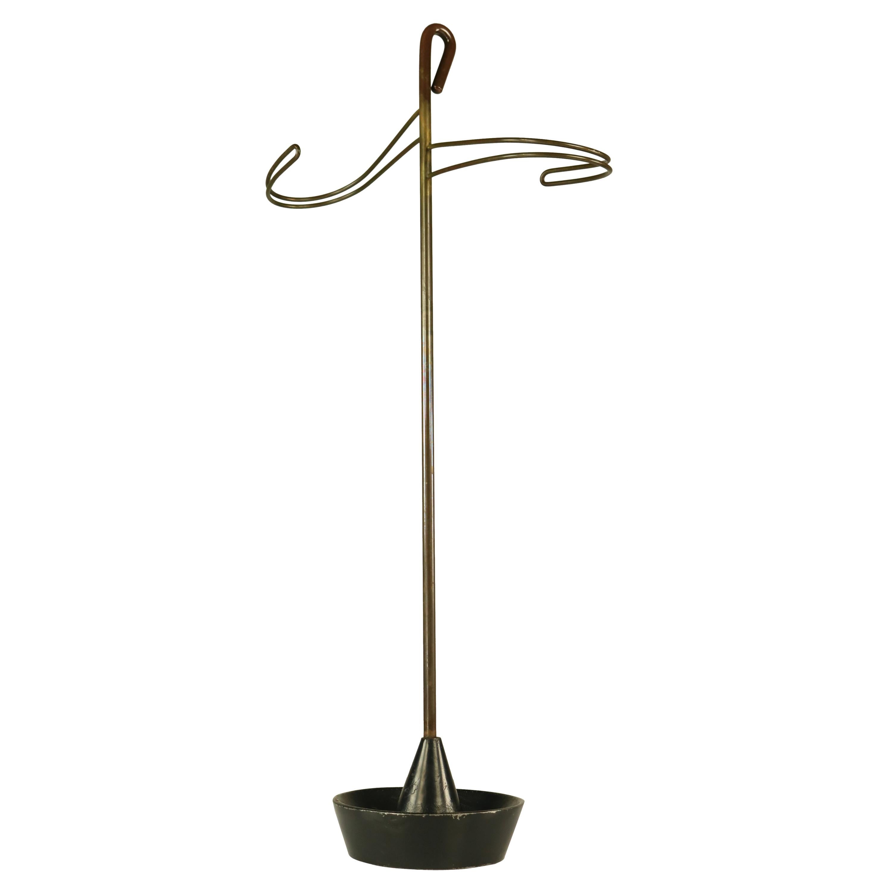 Umbrella Stand Carl Auböck Vienna Brass and Cast Iron, 1950s For Sale