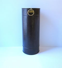 Umbrella Stand Brown Gold Loop Handles