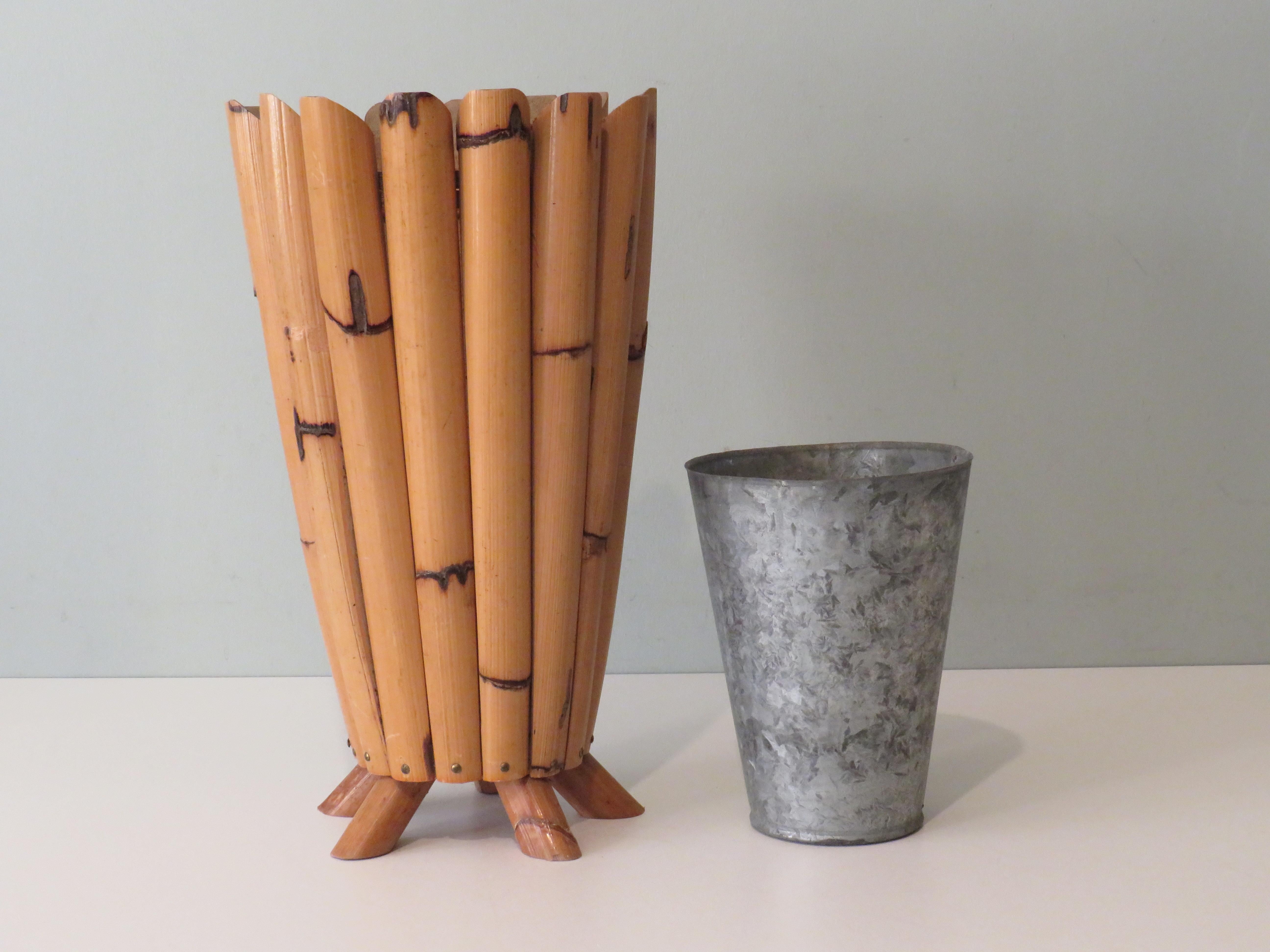 Umbrella Stand in Bamboo, France, 1950s For Sale 1