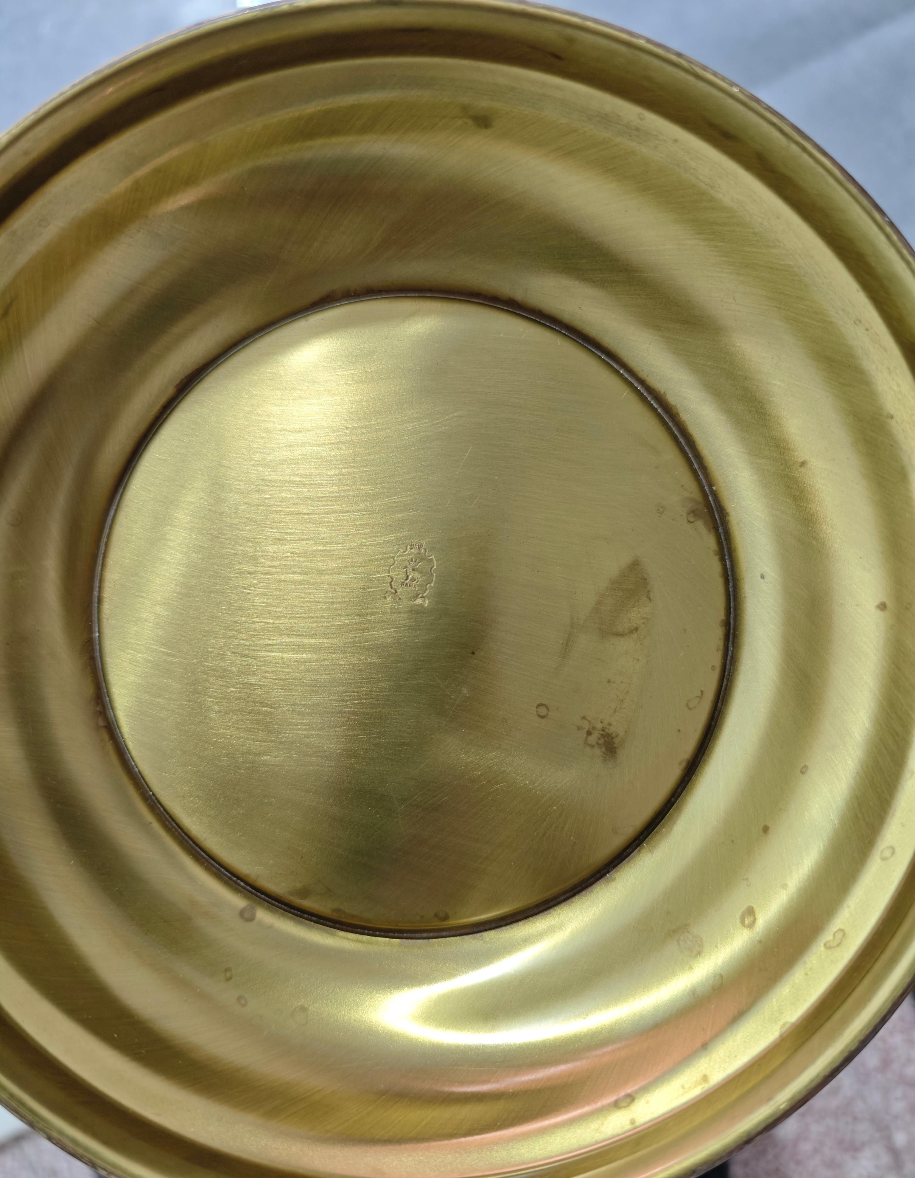 Umbrella Stand in Brass and Gold Aluminum Mid-Century Modern Italy 1970 In Good Condition For Sale In Palermo, IT