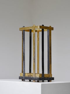 Umbrella Stand in Brass and Metal, Italy, 1950's