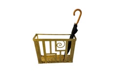 Umbrella Stand in iron, gilded with leaf , 1930, France