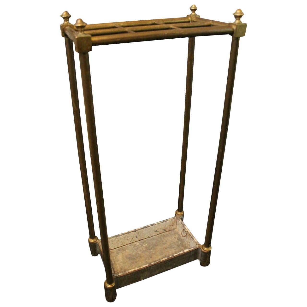 Umbrella Stand in Messing, circa 1900 For Sale