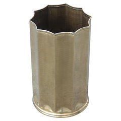 Vintage Umbrella Stand in the Shape Star Hand-Hammered Brass Italian Design, 1970