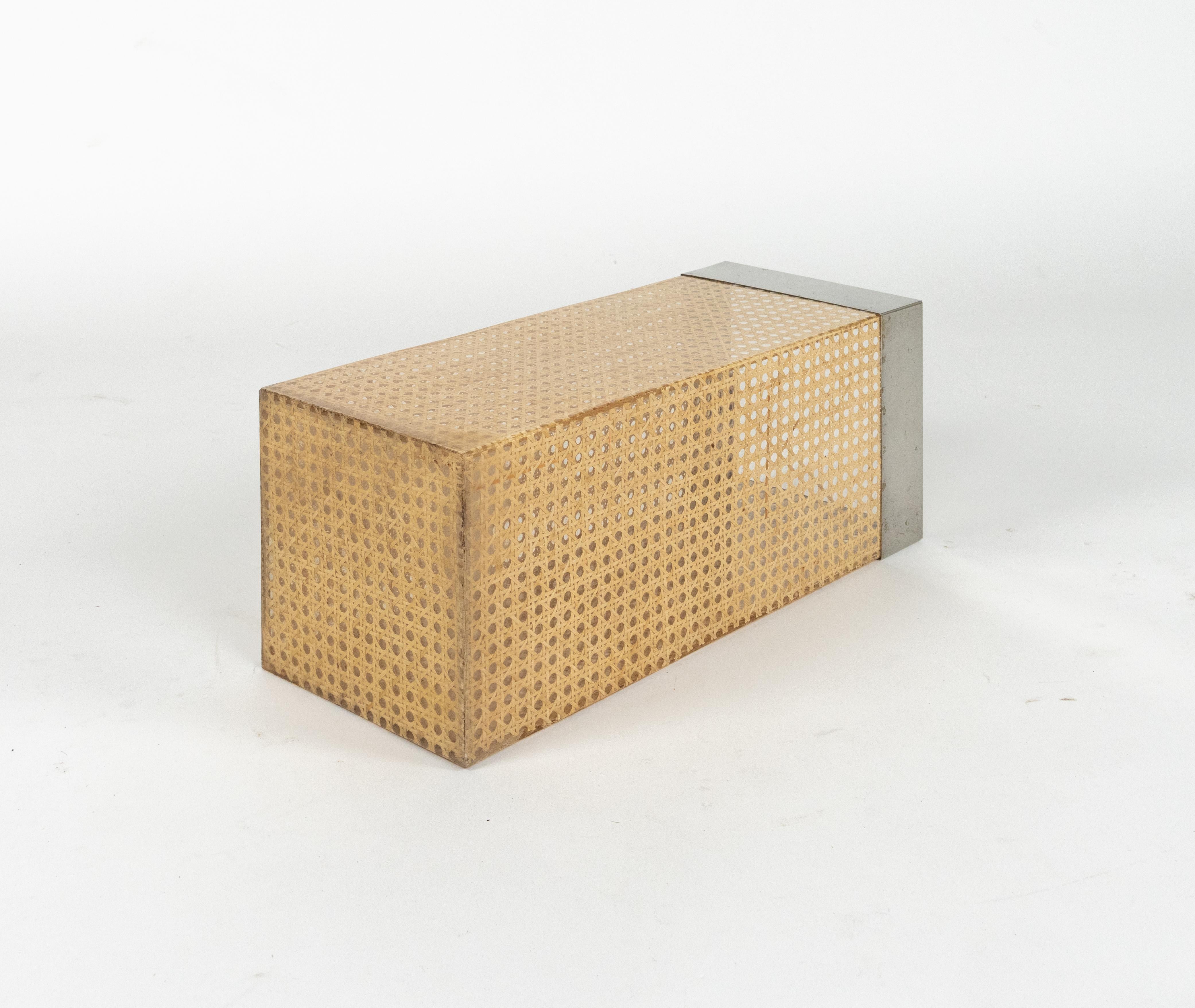 Schirmständer Lucite, Rattan und Stahl Christian Dior Home Style, Italien 1970er im Angebot 3