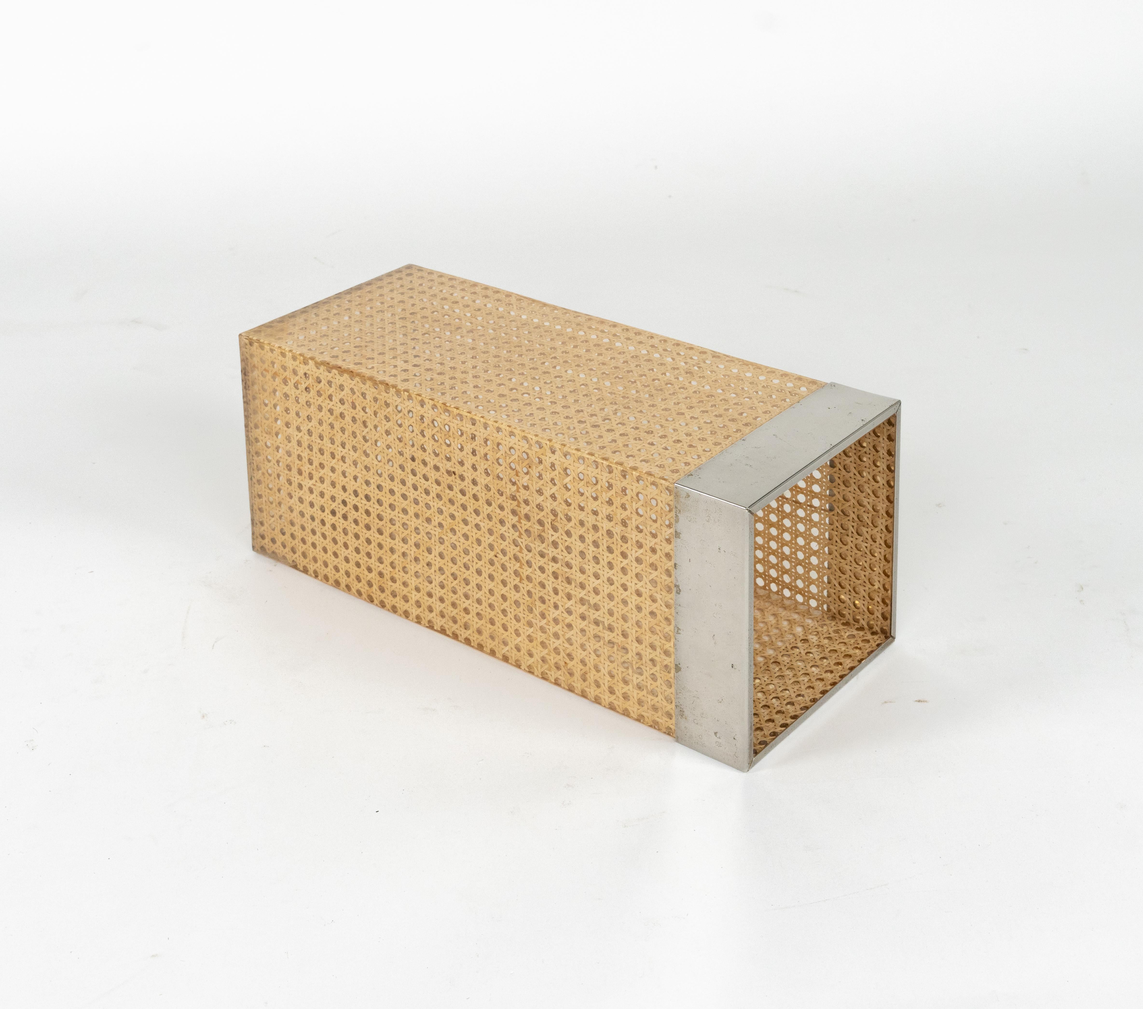 Schirmständer Lucite, Rattan und Stahl Christian Dior Home Style, Italien 1970er im Angebot 2