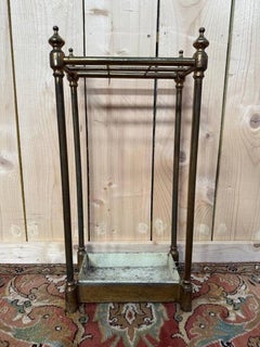 Umbrella Stand or Walking Stick Stand in Brass Napoleon III