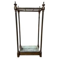 Umbrella Stand or Walking Stick Stand in Brass Napoleon III