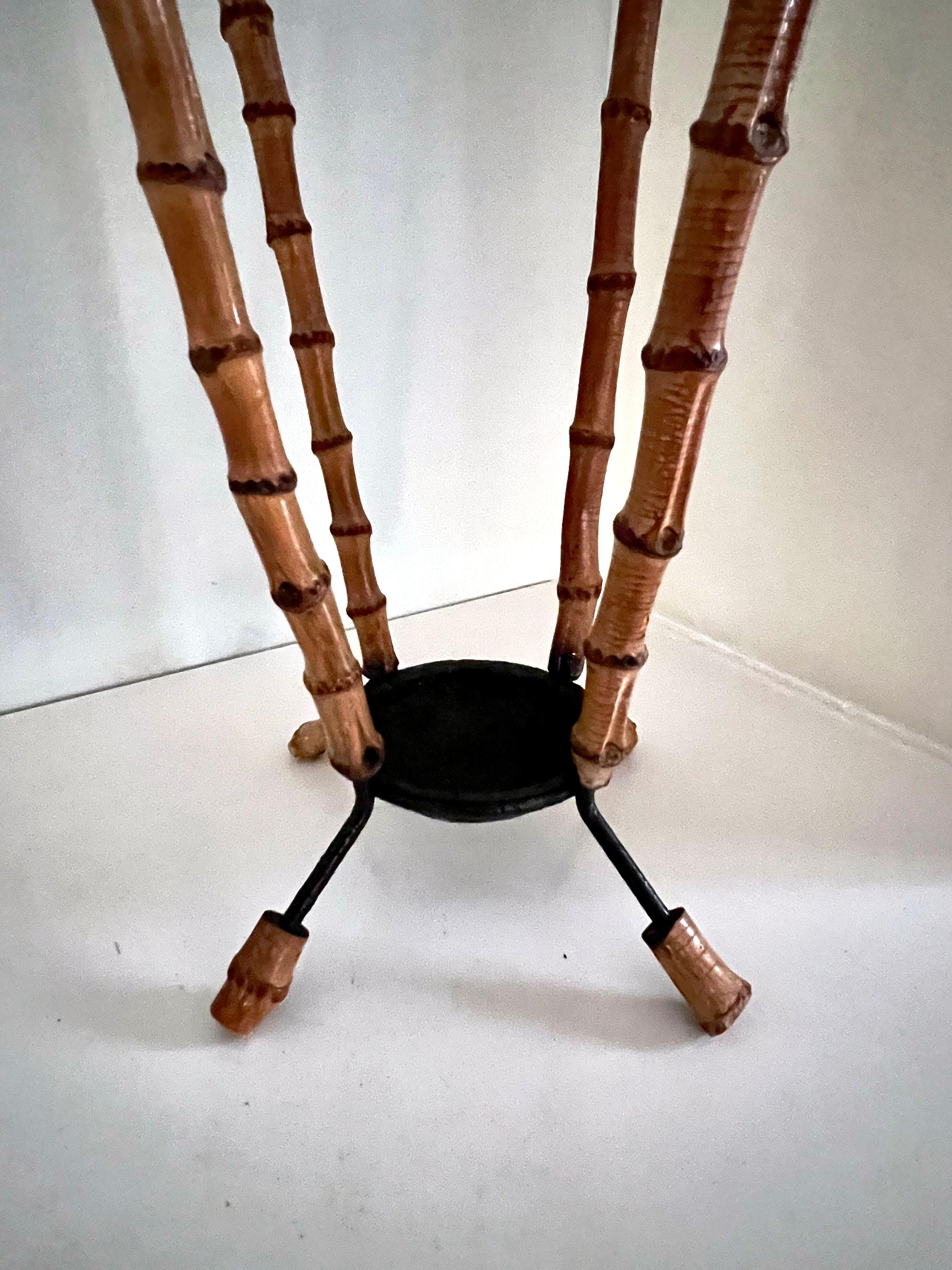 Umbrella Stand with Bamboo Detail In Good Condition For Sale In Los Angeles, CA