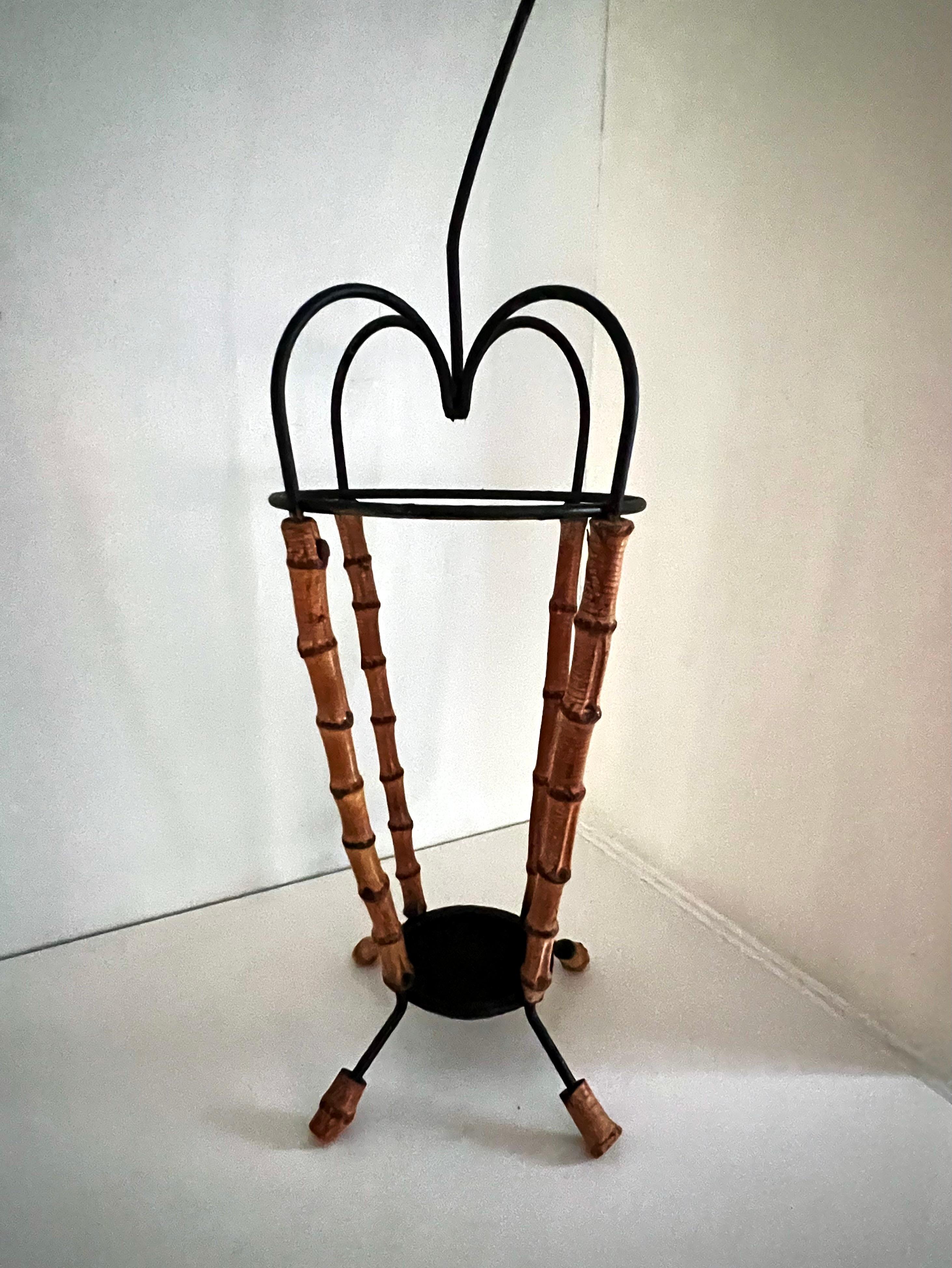 20th Century Umbrella Stand with Bamboo Detail For Sale