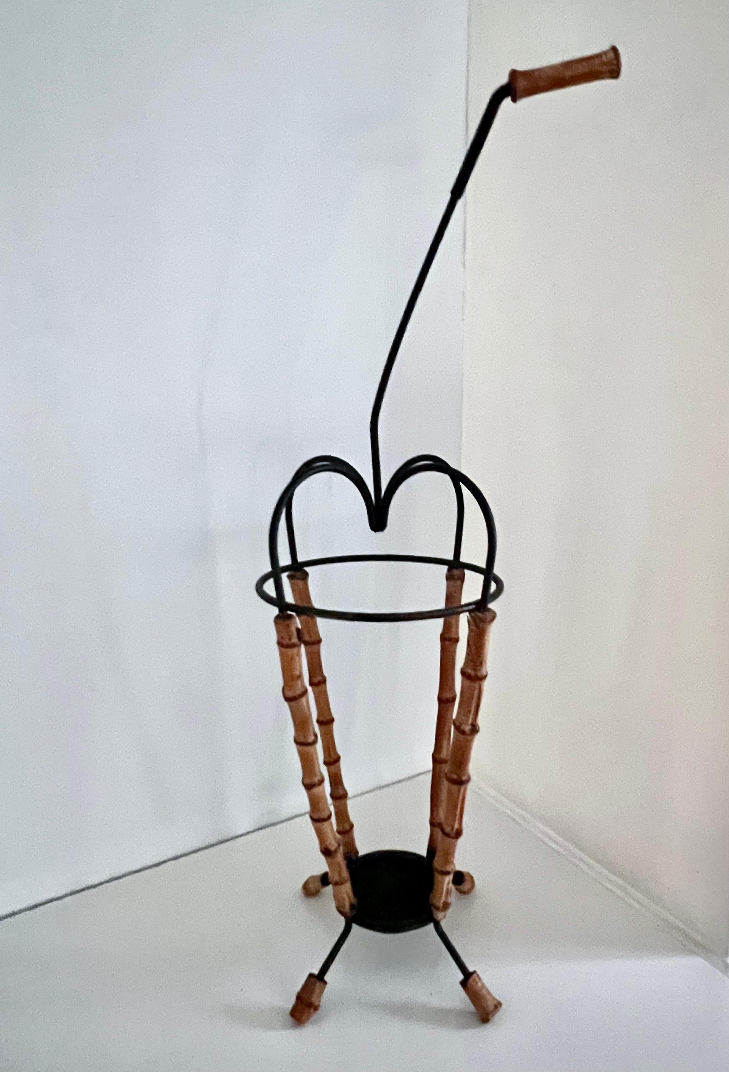 Umbrella Stand with Bamboo Detail For Sale 1