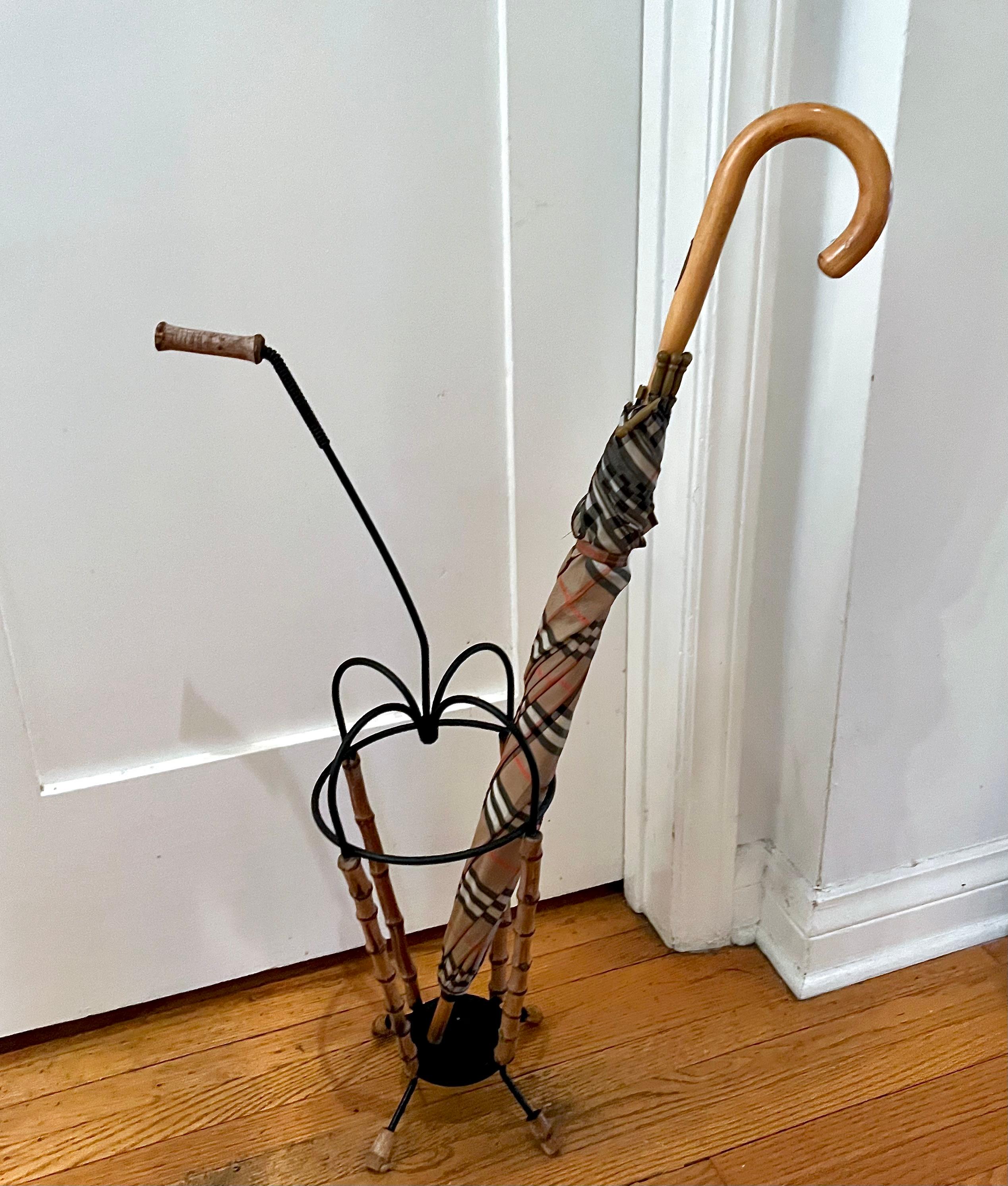 Umbrella Stand with Bamboo Detail For Sale 2