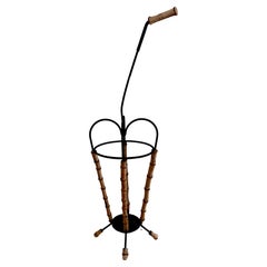 Umbrella Stand with Bamboo Detail