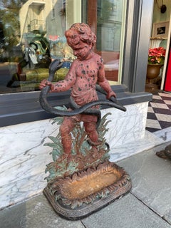 Umbrella/Stick Stand Depicting a Young Hercules Wrestling a Serpent