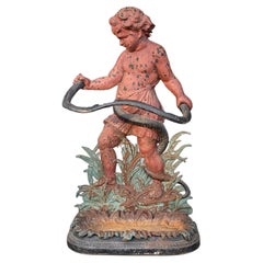 Umbrella/Stick Stand Depicting a Young Hercules Wrestling a Serpent