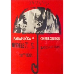 Umbrellas of Cherbourg, Czech Film Poster, Miroslav Vystrcil, 1966