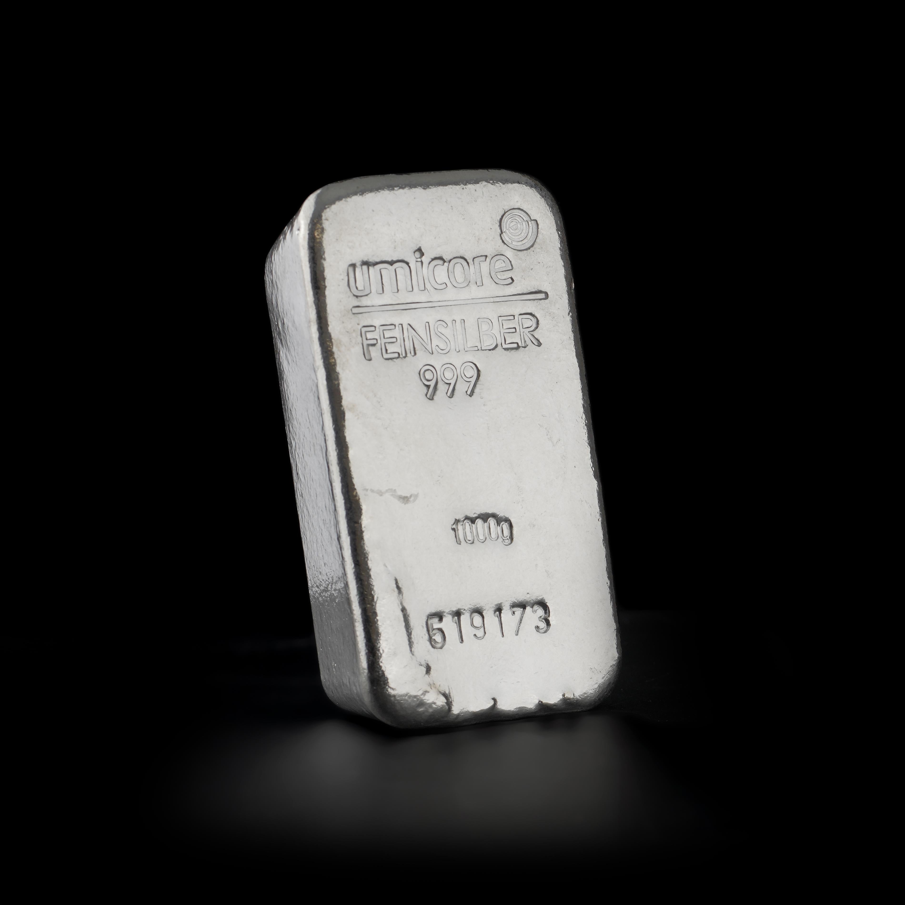 Umicore 1KG Silver Bar For Sale 8