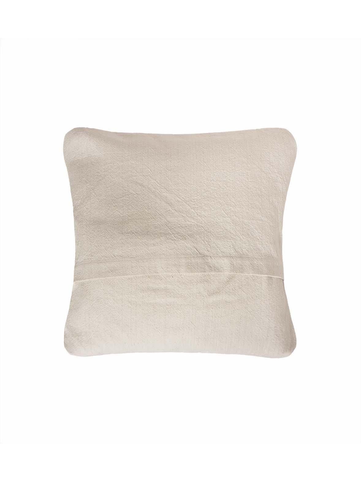 Hand-Woven Off-White Cushion Cover, made of Handspun and Handwoven wool For Sale