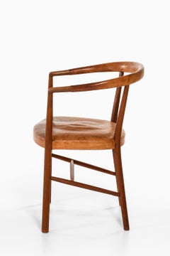 Fauteuil "Un-Chair" en teck et cuir d'origine par Jacob Kjær, 1949