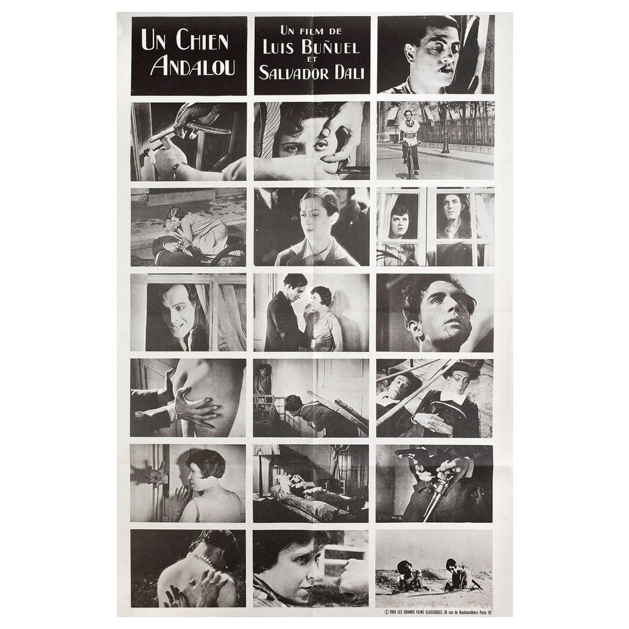 "Un Chien Andalou" 1968 French Half Grande Film Poster