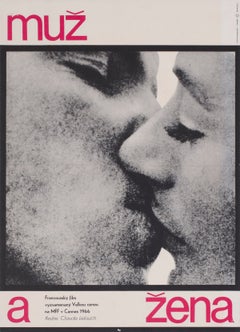 Un Homme Et Une Femme 1966 Czech A3 Film Poster, Milan Grygar