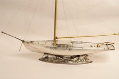 A fine early 20th century model of a white metal Cutter