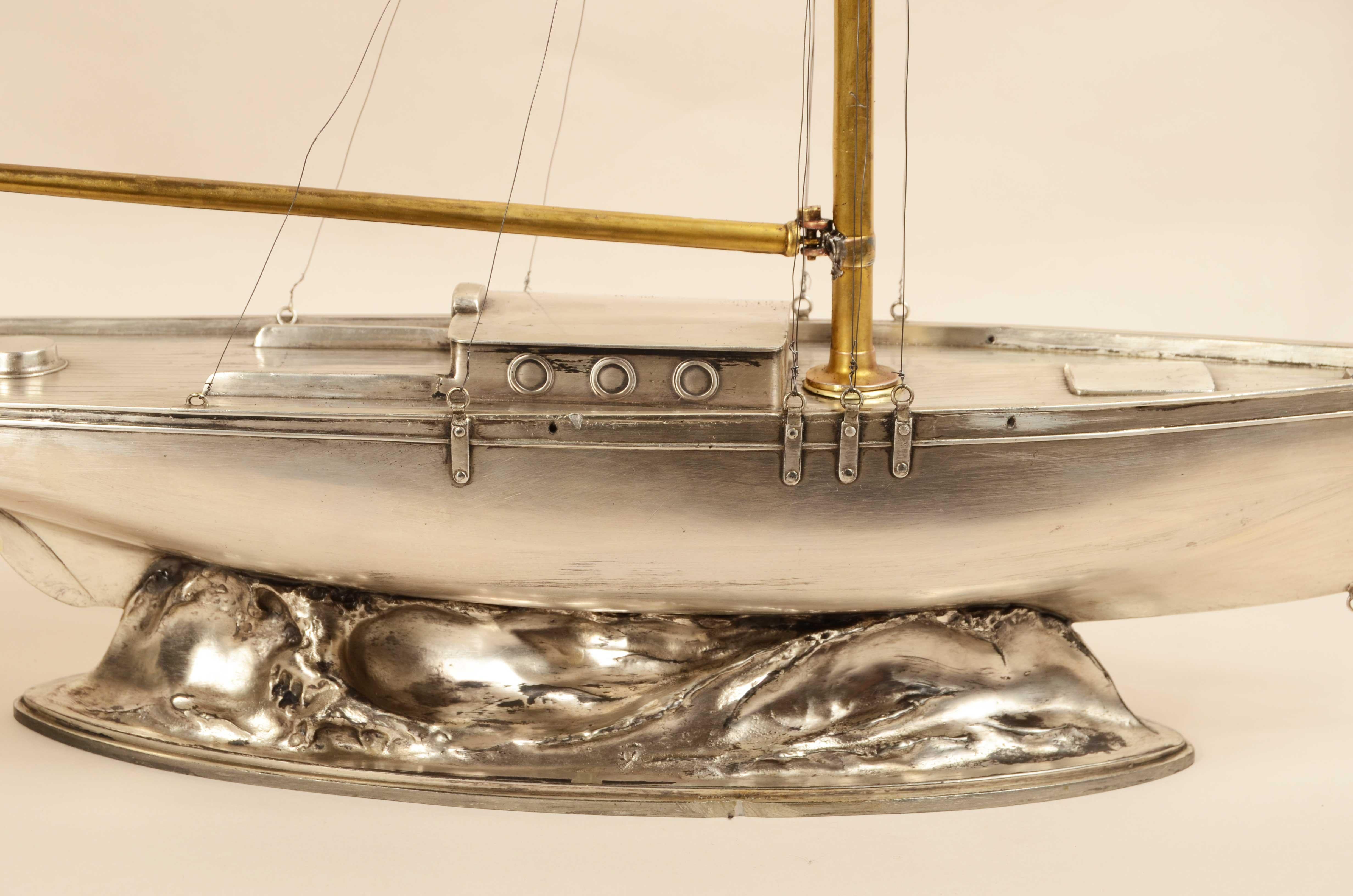 A fine early 20th century model of a white metal Cutter 3