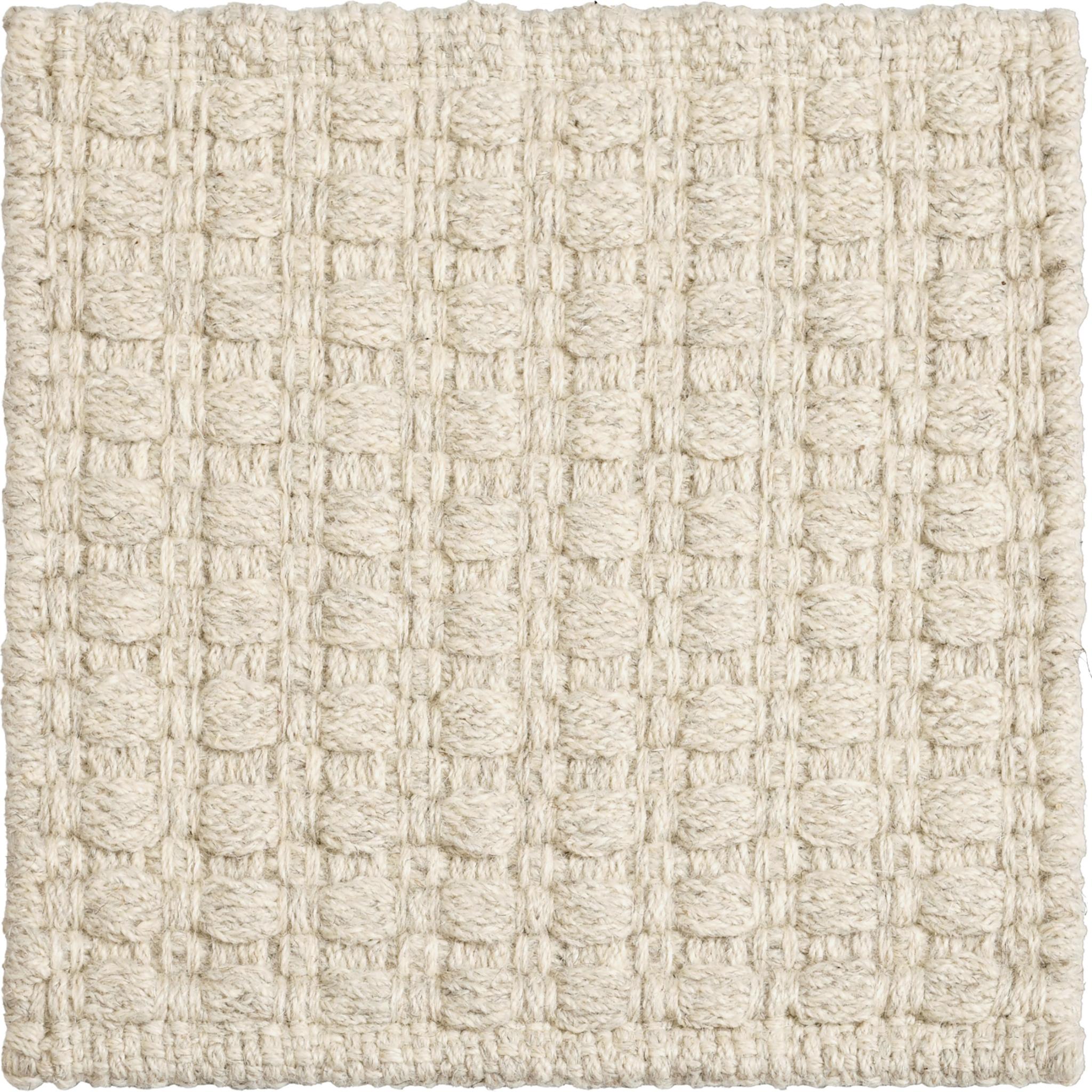 Hand-Woven Una 6X9ft Ecru Wool Belt Texture Design Luxury Handwoven Rug For Sale